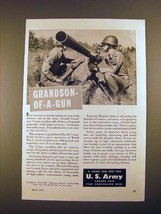 1947 U.S. Army 75-mm. Recoilless Rifle Ad! - £14.54 GBP