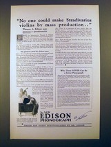 1927 New Edison Phonograph Ad - Stradivarius Violins - £14.55 GBP