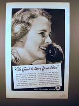 1937 Bell Telephone Ad - It&#39;s Good To Hear Your Voice - £14.54 GBP