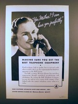 1937 Bell Telephone Ad - I Can Hear You Perfectly! - £14.54 GBP