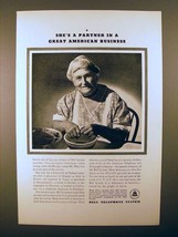 1936 Bell Telephone Ad - She&#39;s A Partner in Business - $18.49