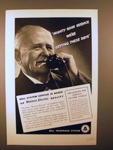 1937 Bell Telephone Ad - Mighty Good Service! - £14.54 GBP
