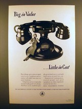 1938 Bell Telephone Ad - Big in Value, Little in Cost - £14.46 GBP
