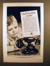 1938 Bell Telephone Ad - I can Make it Talk - £14.53 GBP