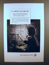 1943 Bell Telephone Ad - An Urgent Call For You! - $18.49