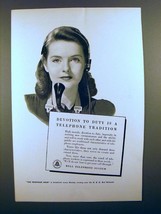 1941 Bell Telephone Ad - Devotion to Duty is Tradition - $18.49