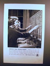 1950 Bell Telephone Ad - Service that Never Sleeps! - $18.49