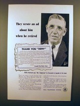 1952 Bell Telephone Ad - They Wrote An Ad About Him - £14.53 GBP
