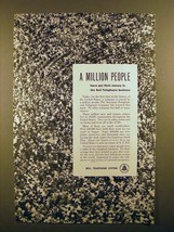 1951 Bell Telephone Ad - A Million People - $18.49