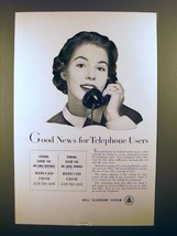 1954 Bell Telephone Ad - Good News For Telephone Users - £14.45 GBP