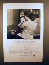 1955 Bell Telephone Ad - I wasn&#39;t Alone Any More! - £14.60 GBP