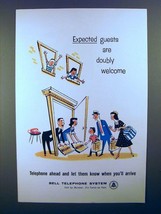 1959 Bell Telephone Ad - Excpected Guests Are Welcome - £14.53 GBP