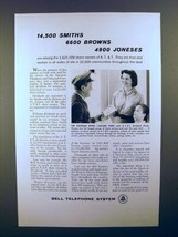 1959 Bell Telephone Ad - 14,500 Smiths, 6600 Browns - £14.53 GBP