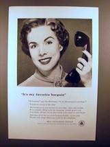 1955 Bell Telephone Ad - It&#39;s My Favorite Bargain! - £14.61 GBP