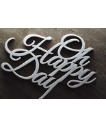 Oh Happy Day Wedding CakeTopper Wood Acrylic Plexi Anniversary Gift  - $219.52 MXN
