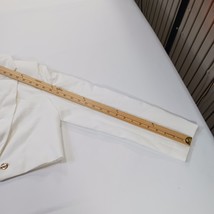 White Fox Women's White Open Front Cropped Blazer Jacket Size Medium image 8