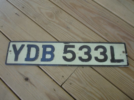 RARE White Black YDB 533L Car Automotive License Plate - £31.65 GBP