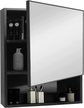 Mirrored Medicine Cabinet: 23.66&quot; X 19.66&quot; Black Bathroom, Surface Mount. - £91.32 GBP