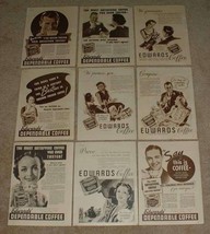 HUGE Lot of 48 Edwards Coffee Ads, 1933-1937 - NICE!! - £14.50 GBP