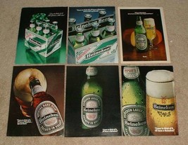 LARGE Lot of 15 Heineken Beer Ads - 1971-1986 - NICE!! - £14.78 GBP