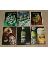 LARGE Lot of 15 Heineken Beer Ads - 1971-1986 - NICE!! - £14.55 GBP