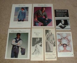 Large Lot of 7 Christian Dior Fashion Ads, 1976-1982!! - £14.29 GBP