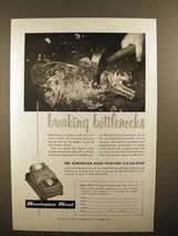 1952 Remington Rand Printing Calculator Ad - Bottleneck - $18.49