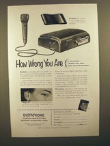 1952 Dictaphone Time-Master Dictacting Machine Ad - How Wrong - £14.73 GBP