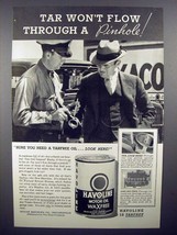 1935 Texaco Havoline Motor Oil Ad - Won&#39;t Flow Through Pinhole - £14.54 GBP