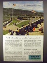 1957 Sinclair Oil Ad - Fort Ticonderoga, N.Y. - £14.27 GBP