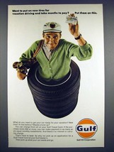 1967 Gulf Travel Card Ad - Take Months to Pay! - $18.49