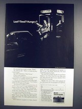 1968 Mobil Travel Guide Ad - Lost? Tired? Hungry? - £14.50 GBP