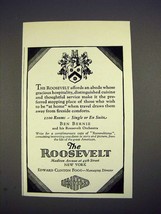 1928 The Roosevelt Hotel Ad, New York - Hospitality - £14.54 GBP