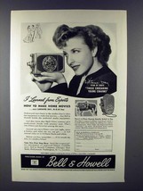 1945 Bell & Howell Filmo Movie Camera Ad - Laraine Day - $18.49