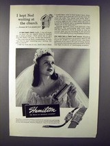 1946 Hamilton Watch Ad - Kept Ned Waiting at the Church - £14.76 GBP