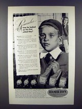 1949 Hamilton Clara, D-4, Lynn, Dyson, Forbes Watch Ad - £14.78 GBP