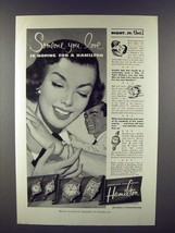 1951 Hamilton Jenny, Fern, Norde, Sherwood Watch Ad - £14.73 GBP