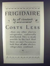 1927 Frigidaire Refrigerator Ad - Costs Less! - $18.49