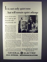 1930 General Electric Refrigerator Ad - Quiet Always - $18.49