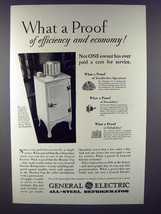 1930 General Electric Refrigerator Ad - What Proof - $18.49
