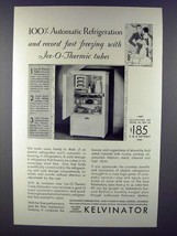 1930 Kelvinator Refrigerator Ad - Ice-O-Thermic Tubes - £14.25 GBP