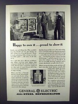 1929 General Electric Refrigerator Ad - Happy to Own it - £14.55 GBP