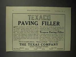 1911 Texaco Paving Filler Ad! - $18.49