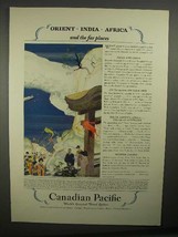 1928 Canadian Pacific Cruise Ad - Orient, India, Africa - £14.65 GBP