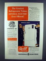 1940 General Electric Refrigerator Ad - Greatest Values - $18.49