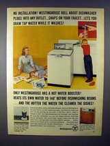 1960 Westinghouse Roll About Dishwasher Ad! - $18.49