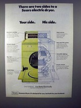 1970 Sears Kenmore Electric Dryer Ad - Two Sides! - $18.49