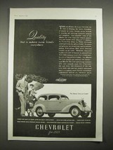 1935 Chevrolet Master De Luxe Coach Car Ad - £14.53 GBP