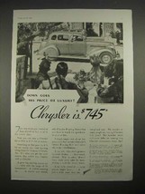 1935 Chrysler Airstream Six Touring Sedan Car Ad - £14.30 GBP