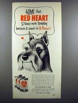 1952 Red Heart Dog Food Ad - Scottish Terrier - £14.26 GBP